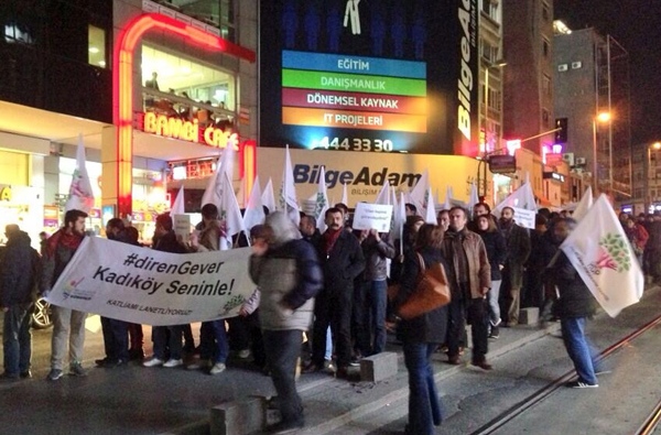 HDP ve HDK Kadıköy'den Yüksekova protestosu